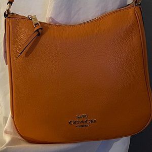 Coach Ellie Cross Body Bag Leather Orange NWT